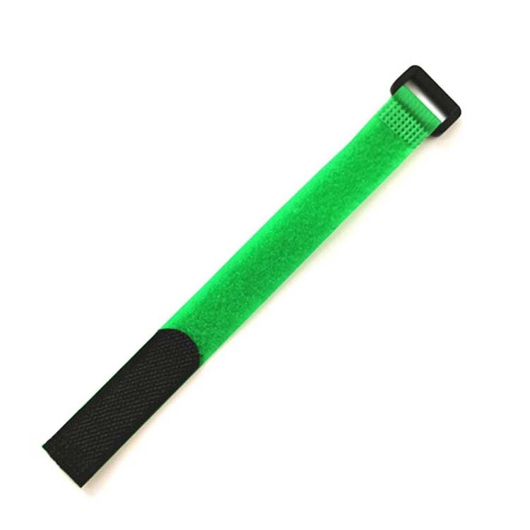 10 Stks/partij 2Cm * 20Cm Nylon Reverse Gesp Klittenbandsluitingen Magic Haak Klittenband Kabelbinders Velcroing Band Sticky lijn Afwerking: Green