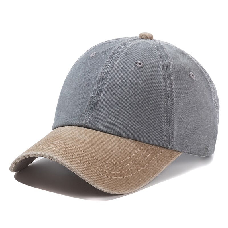 Brand Washed Cotton Cap For Men Women Gorras Snapback Caps Baseball Caps Casquette Dad Hat Outdoors Cap: gray khaki