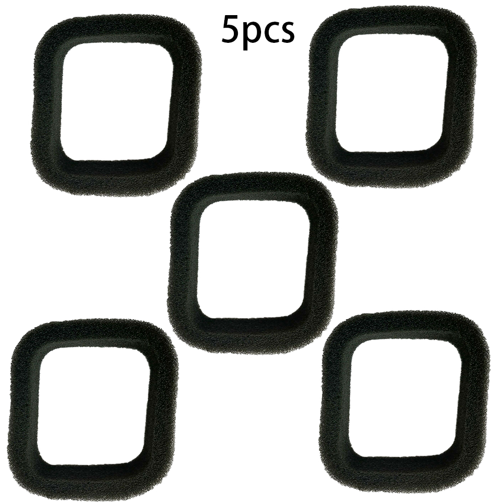 5pcs Black Air Filter Filter Sponge Garden Power Tools Accessories Lawn Mower Trimmer Strimmers Replacement Parts 50mm X 43mm