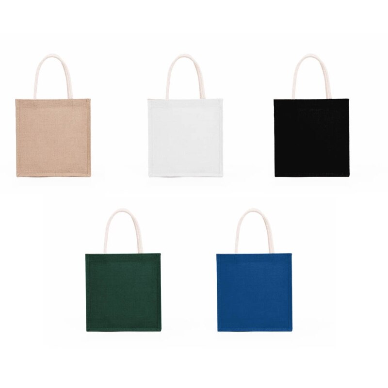 Frauen Jute Burlap Tote Tasche Große Wiederverwendbare Taschen mit Griffen Beute Einkaufen Handtasche Strand Reise Lagerung Veranstalter