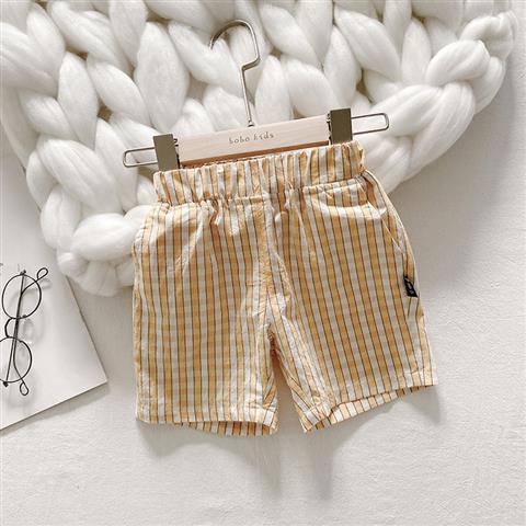 Zomer Jongens Puur Katoen Dunne Plaid Shorts Kinderen Baby Koreaanse Stijl Vijf-Point Broek P4303: 2 / 4T