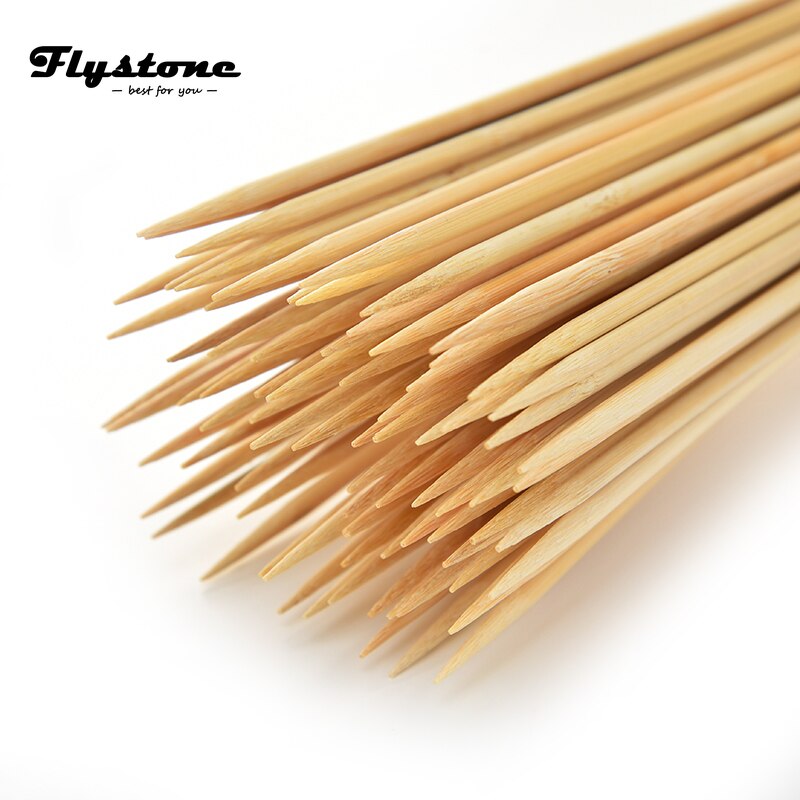 Pinchos de madera de bambú para barbacoa, herramienta para comida, carne de bambú, palitos largos desechables para , 15cm/30cm, 30/50 piezas