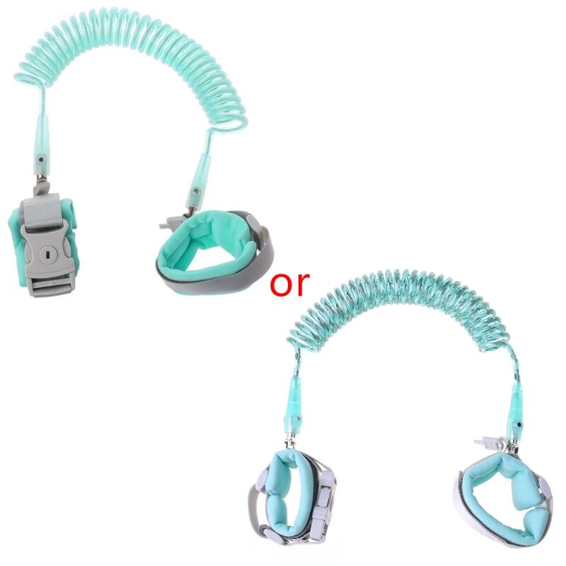 Anti Lost Wrist Link Add Key Lock Toddler Leash Baby Walker Safety Belt Wristband Walking Strap Rope Adjustable Harness 2M