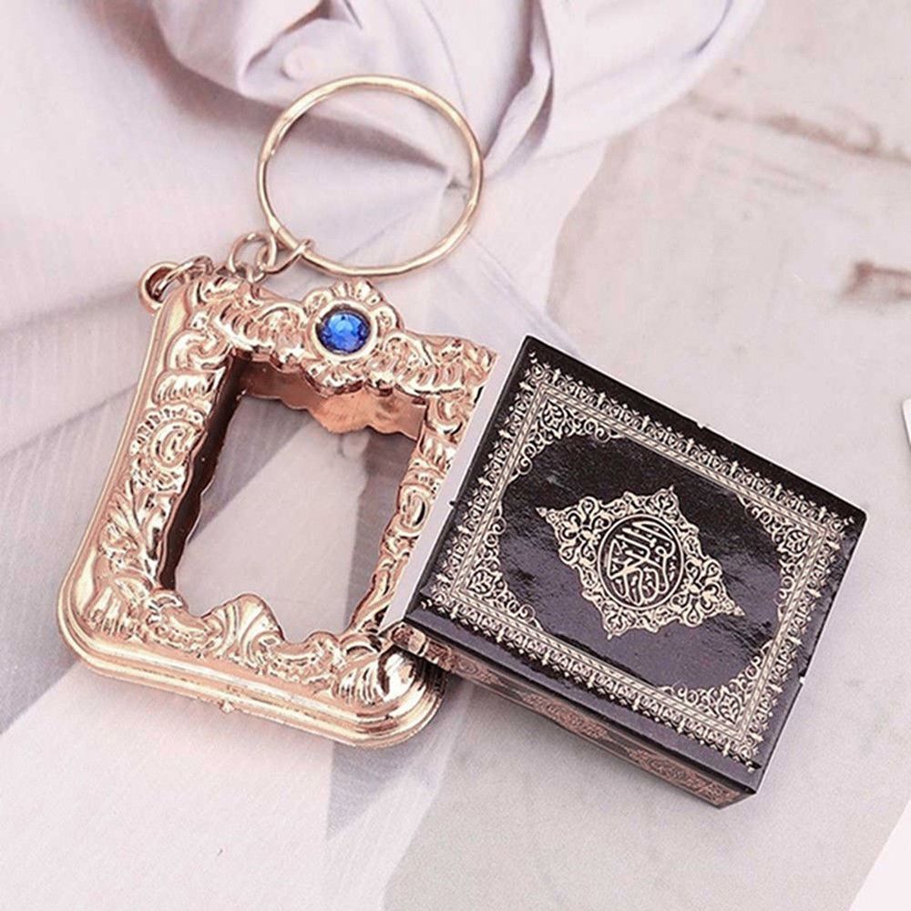 Mini Ark Koran Boek Koran Hanger Moslim Sleutelhanger Bag Purse Auto Decor Nieuw Ring Sleutel kettingen