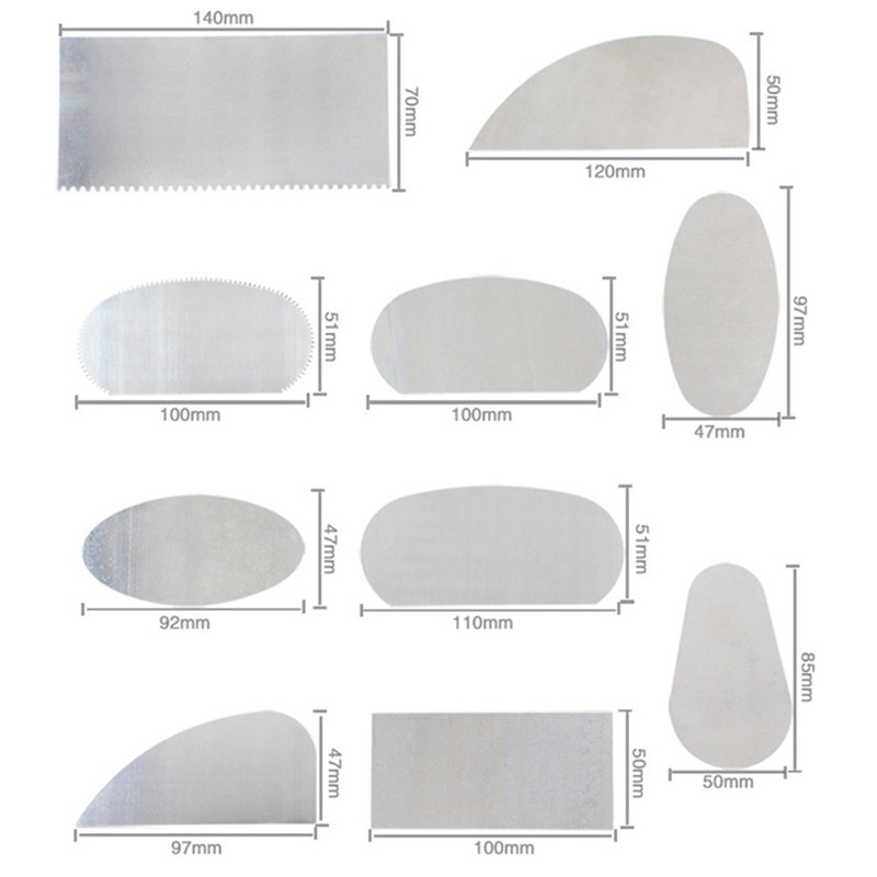 Lot De 10 Outils De Poterie En Acier Inoxydable - Côtes, Grattoirs, ébauchoirs
