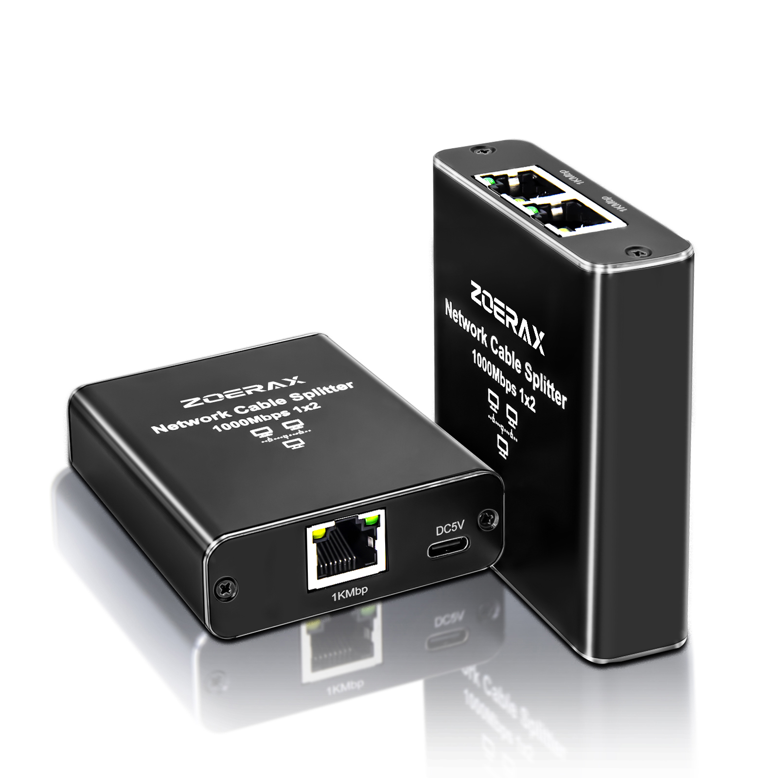 Natalink RJ45 Splitter 1 to 2/3/4 Ethernet Adapter Internet Network Cable Extender RJ45 Coupler for PC Laptop TV Box Router: Glod