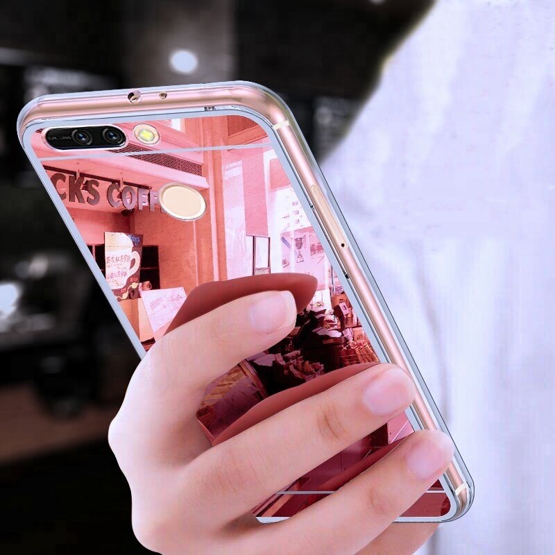 Luxe Ultra Dunne Shockproof Soft TPU Spiegel Mobiele Telefoon Case Voor iPhone X Cover