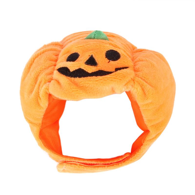 17*12*5cm animal de compagnie Halloween citrouille chapeau en peluche pâte magique chat Miniature chien usage général animal de compagnie Halloween chapeau décoration pour animaux de compagnie chapeau: Default Title