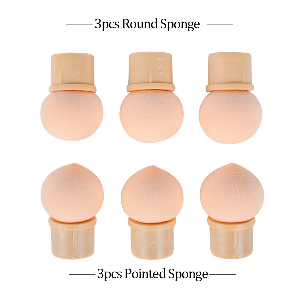 Full Beauty cepillo para uñas con gradiente de puntilla, esponja redonda para cabeza puntiaguda, accesorios para manicura artística con pintura de colores para recoger diamantes de imitación CH023