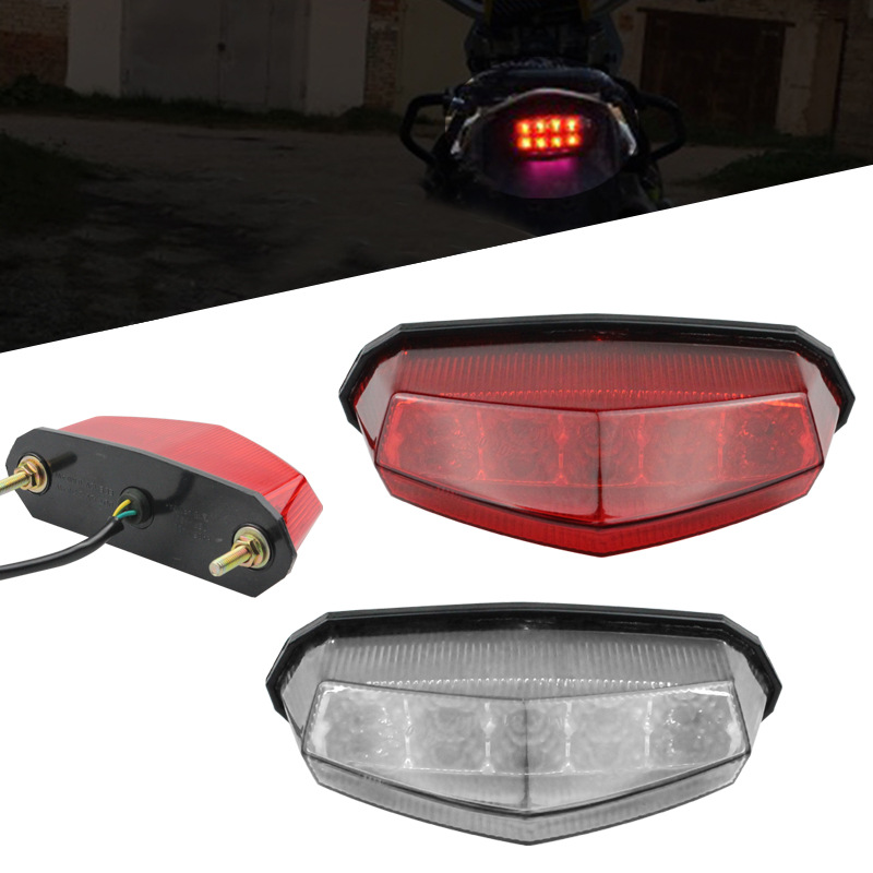 Luz trasera modificada para motocicleta, luz LED de advertencia de freno para vehículo eléctrico, guardabarros pequeño, 1 piezas, novedad de 2023