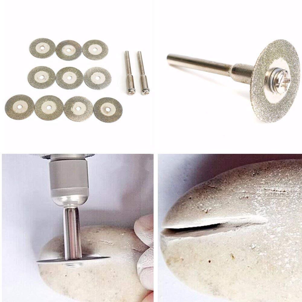 10 st 20-30mm diamantkapskivor avskurna bladborr för dremel roterande verktyg slipskiva dremel tillbehör disco de corte