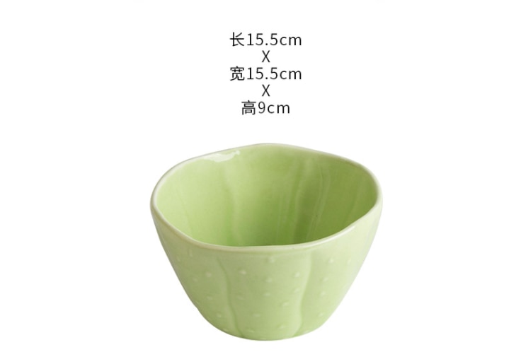 Vaisselle en céramique créative plante tropicale | Plante tropicale vaisselle de table de la maison irrégulière assiette à petit déjeuner plats à bonbons, assiette de service plat à Sauce soja: C-1
