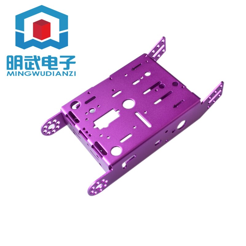 Aluminium Car Robot Auto Slimme Auto Chassis Legering Chassis Aluminium Robot: purple