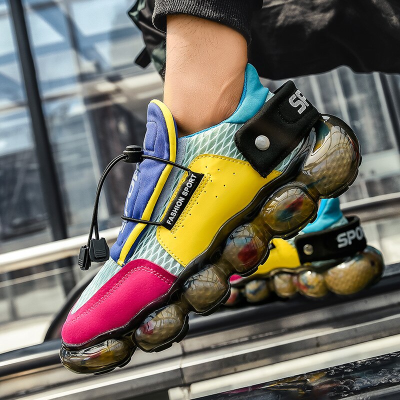 Chaussures robustes pour hommes, baskets confortables en caoutchouc à la pour la rue, automne