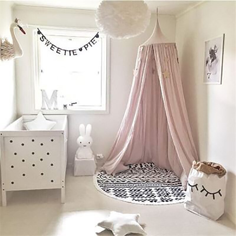 Personalizado ins o mesmo parágrafo tendas de cama redonda acessórios do quarto das crianças ornamentos capa de cama colcha