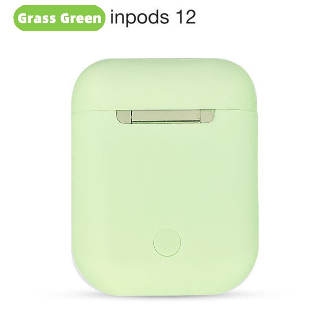 Originale  i12 tws inpods 12 i9s øretelefoner bluetooth trådløs øretelefon touc bas stereo headset sport øretelefoner pk  i7s: Græsgrøn