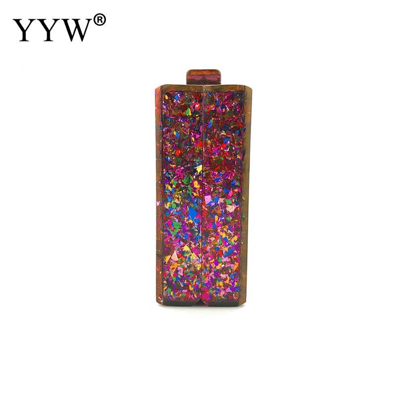 Frauen Luxus Schulter Taschen Kette Acryl Crossbody-tasche Handtasche Weibliche Kasten Tasche Kupplung Abend Partei Kupplungen Und Geldbörse