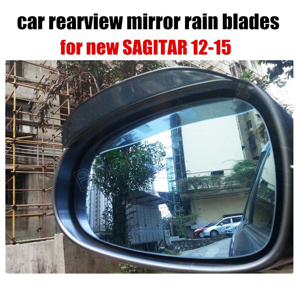 2 stks Auto Achteruitkijkspiegel Regen Regendicht wenkbrauw cover voor SAGITAR 12-15 terug spiegel regen schaduw blades