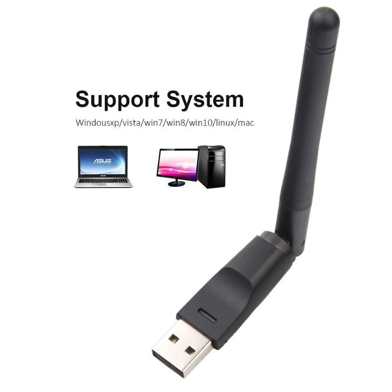 MT7601 Chip Wireless Network Card 2DB Large Antenna Set-top Box External Wifi USB Signal Receiving Transmitter 150Mbps