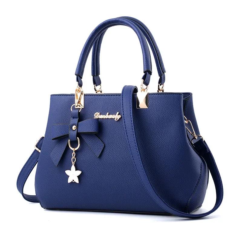 Elegante Frauen Bote Taschen Mit Blume Anhänger Büro Damen Totes Reine Handtasche Für Weibliche Umhängetaschen Umhängetaschen