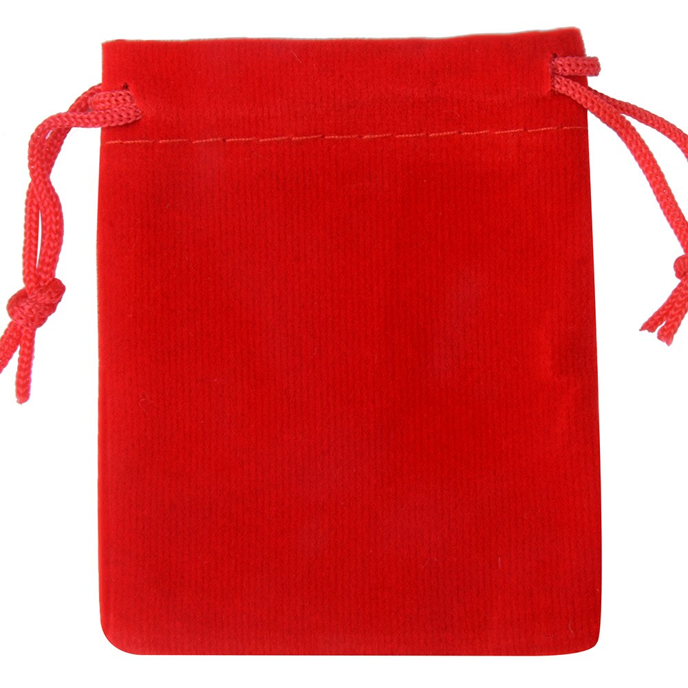 25 st/lot 7 x 9cm smyckesförpackningar sammetspåsar displayförpackning förvaring bröllopsgodispåsar med dragsko: Röd