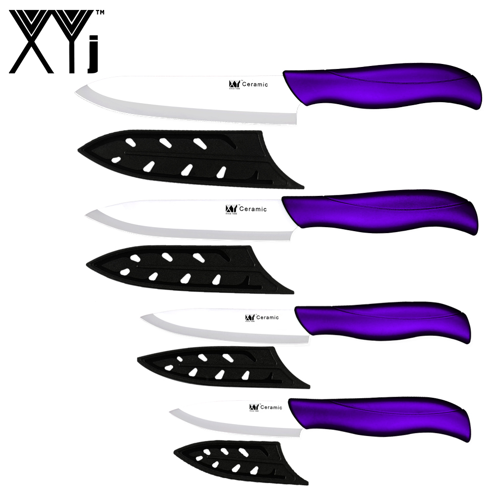 XYj 5 stücke Keramik Messer Set 6 ''Edelstahl Messer Stehen 3'' Schäl 4 ''Utility 5'' schneiden 6 ''Kochmesser Obst Werkzeuge: F