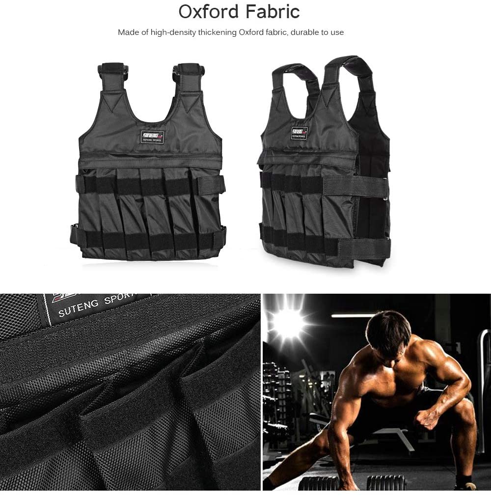 Weighted Vest Max Loading 20/50kg Adjustable Weighted Vest Weight Jacket Exercise Fitness Boxing Training Waistcoat Invisible