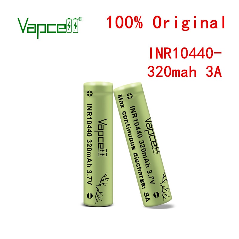 Vapcell originale INR ioni di litio 10440 320 mah 3A max continua HKJ prova di scarico cellula di batteria ricaricabile per la torcia elettrica di trasporto libero