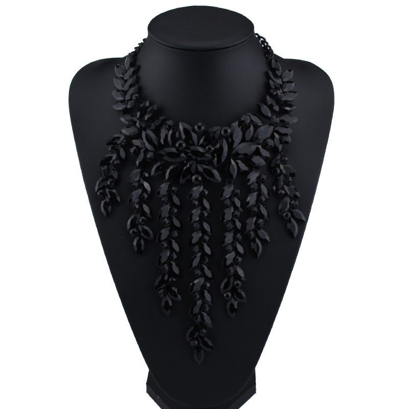 MYDANER-Collar grueso multicolor con diamantes de imitación para mujer, Gargantilla, joyería: E4