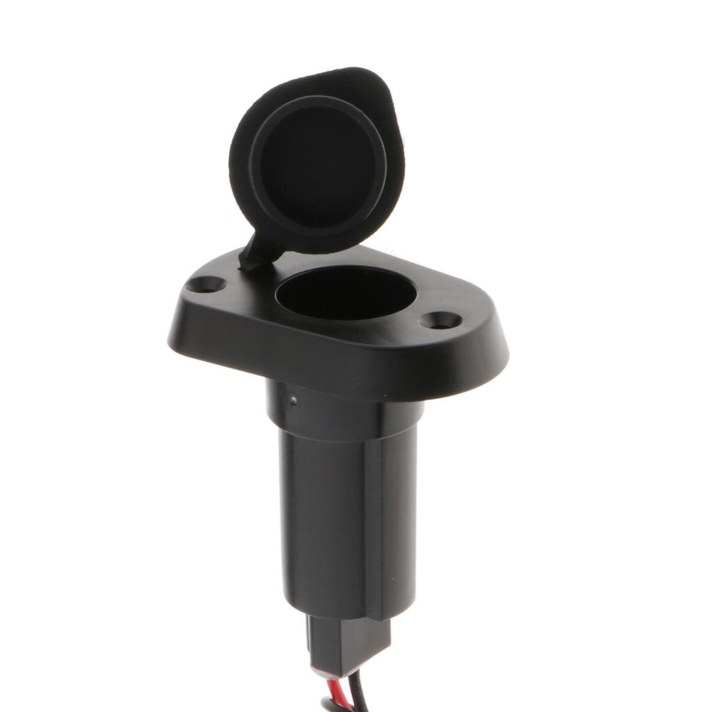 Marine Boat 2 Pin Stern Light Plug-in Base Black Cover Round Easy Install