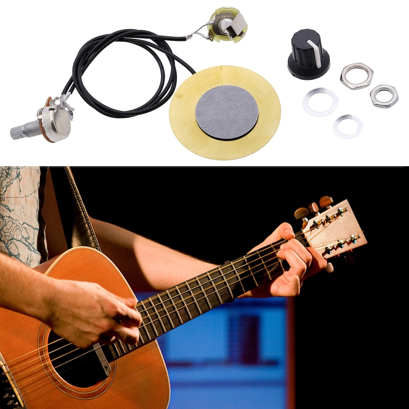 50mm Acoustic Folk Guitar Pickups Acoustic Guitar Ukulele Passive Soundhole Pickup Transducer Easy to Use