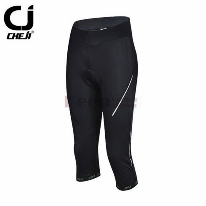CHEJI Zwarte goede ademende Fietsen Capri Fiets outdoor sport Shorts voor vrouwen