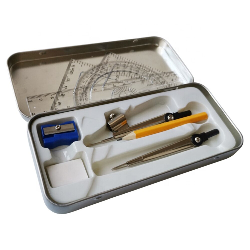 Drafting Kit Mathematical Kit Math Set Metal Box