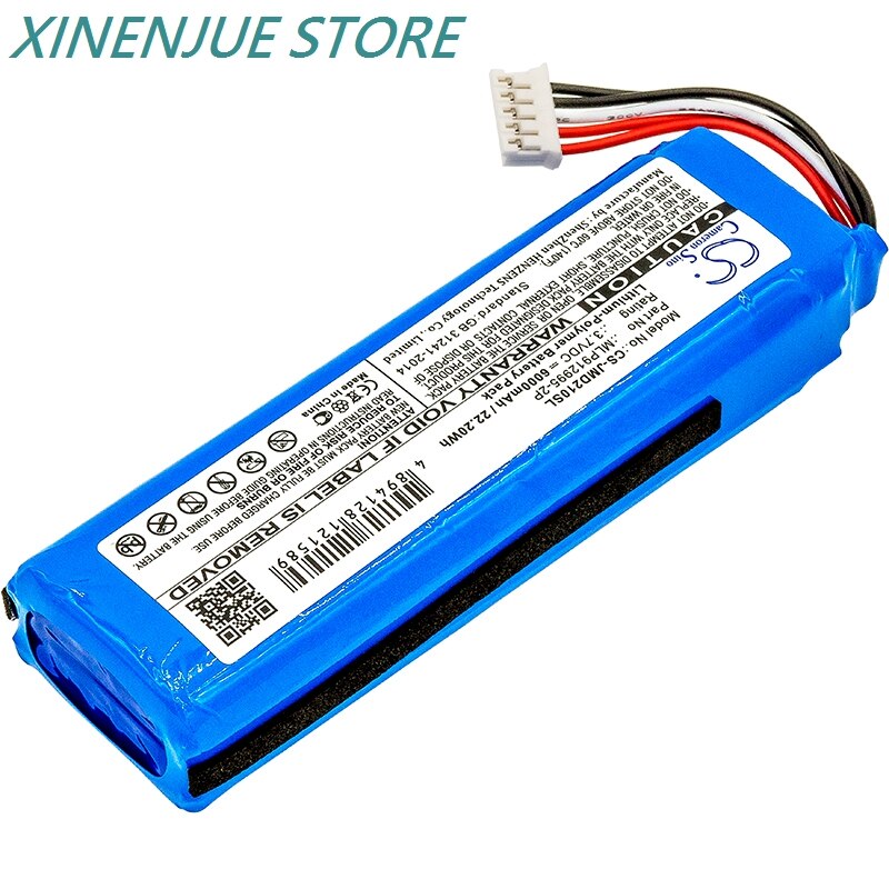 Bluetooth Speaker Battery 3.7V/6000mAh GSP1029102,MLP912995-2P for JBL Charge 2 Plus, Charge 2+