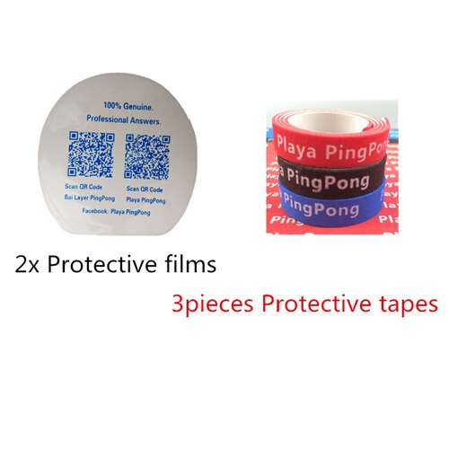 3 stk/parti 10mm- bred bordtennisketcher kantbeskyttelse svampetape antikollisionstape bordtennis: 2 film og 3 bånd