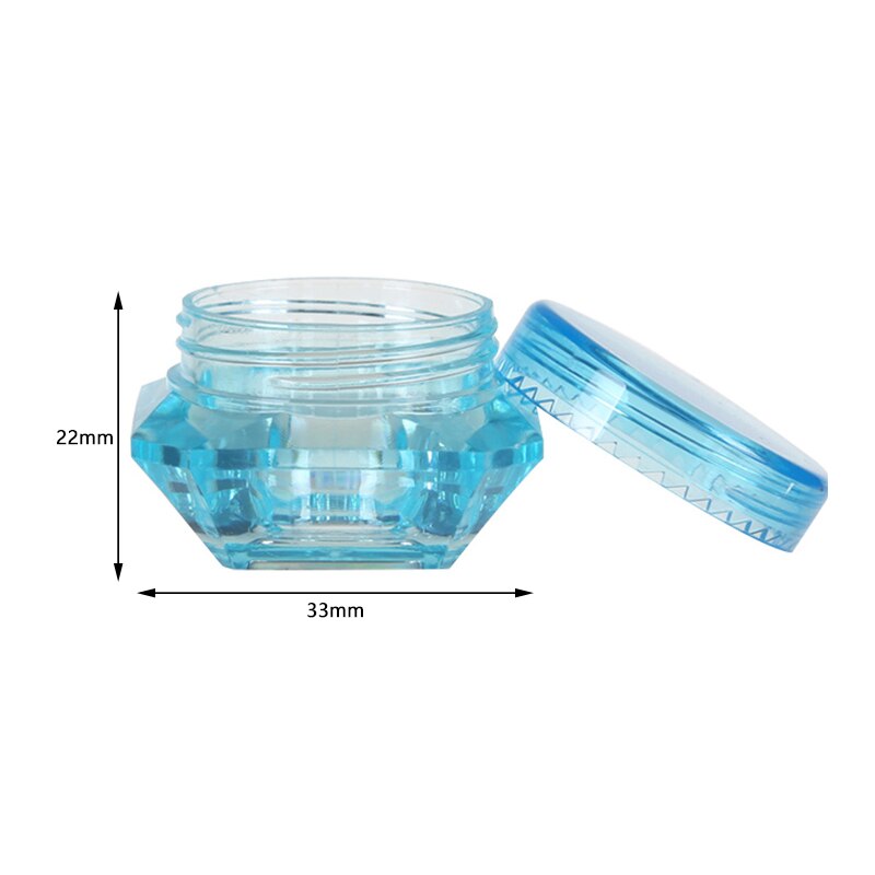 5g Colorful Bottle Square Transparent Cosmetic Empty Jar Pot Eyeshadow Lip Balm Face Cream Sample Cream Jar Container