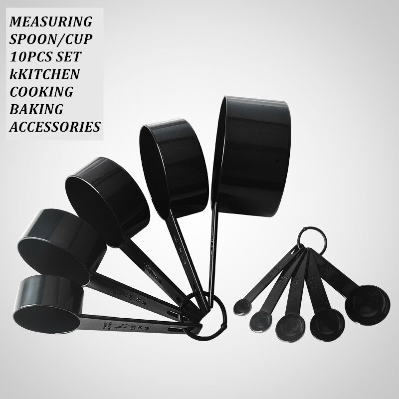 Cuillères de mesure pour la cuisine, cuillère à thé, à café, à sucre, tasses de mesure pour la farine, ustensiles de cuisine 10 pièces/ensemble