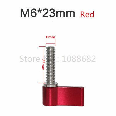 Jadkinsta Locking Screw Adapter 17mm 23mm Length M6 M5 Thread Clamping Screw Holder L Shape Wrench Spanner Camera Accessories: M6 23mm red