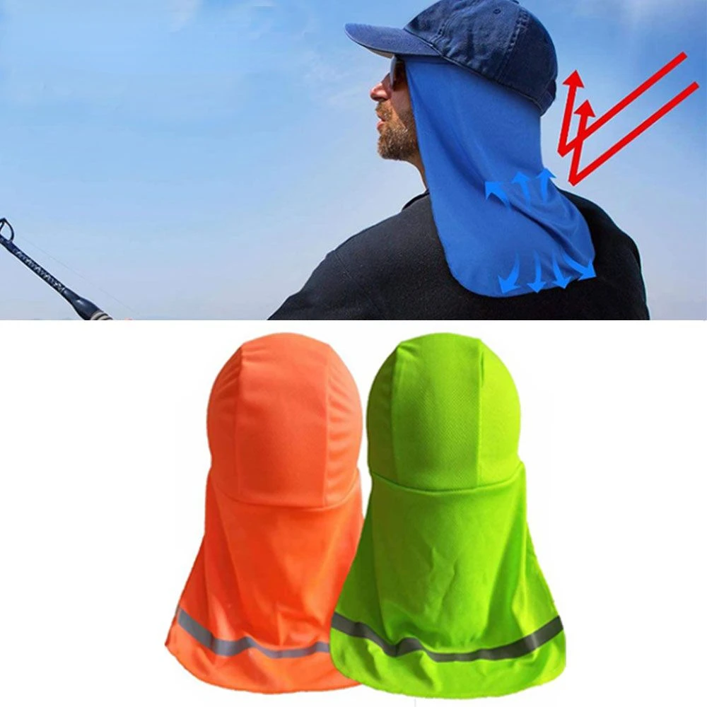 Zonneschermkap Buiten UV-bescherming Brede rand Vissen Fietsen Caps Polyester nekbeschermer Koelhoed Cap voor wandelen Sport