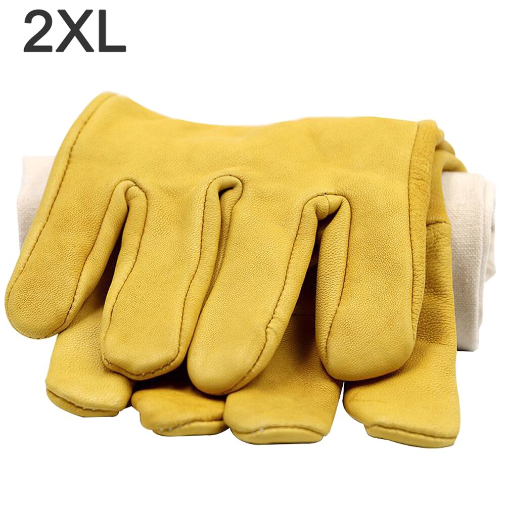 Imkergereedschap anti-bijen-, steek-, anti-steek- en anti-snijhandschoenen voor imkers beschermende handschoen canvas imkeruitrusting: Xxl