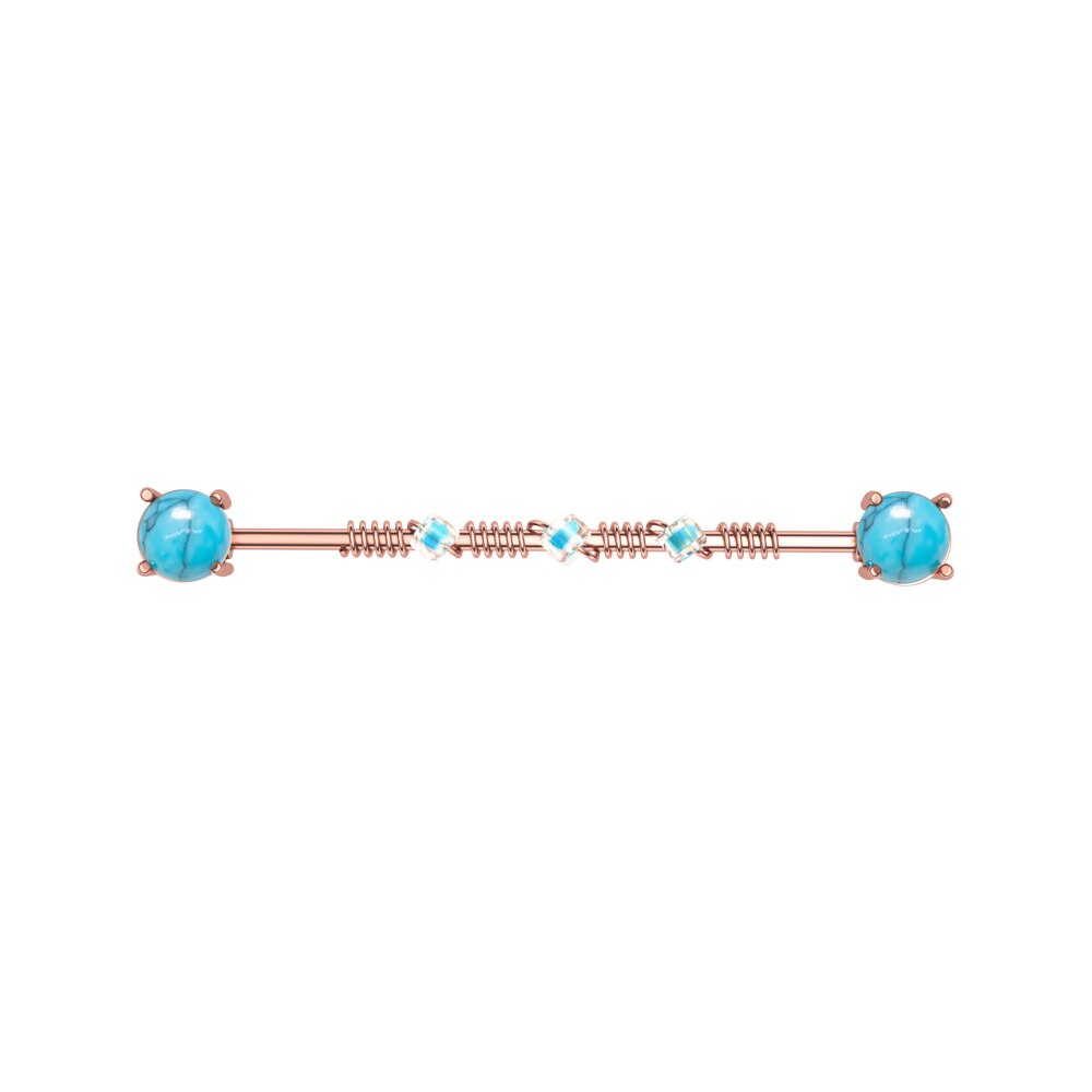 Schmetterling Pfeil Industrielle Hantel für Frauen Männer Stahl CZ Knorpel Wendel Ohrringe Zucht Karosserie durchbohren Schmuck Oreja 14G x 38mm 1PC: 2396-REGD
