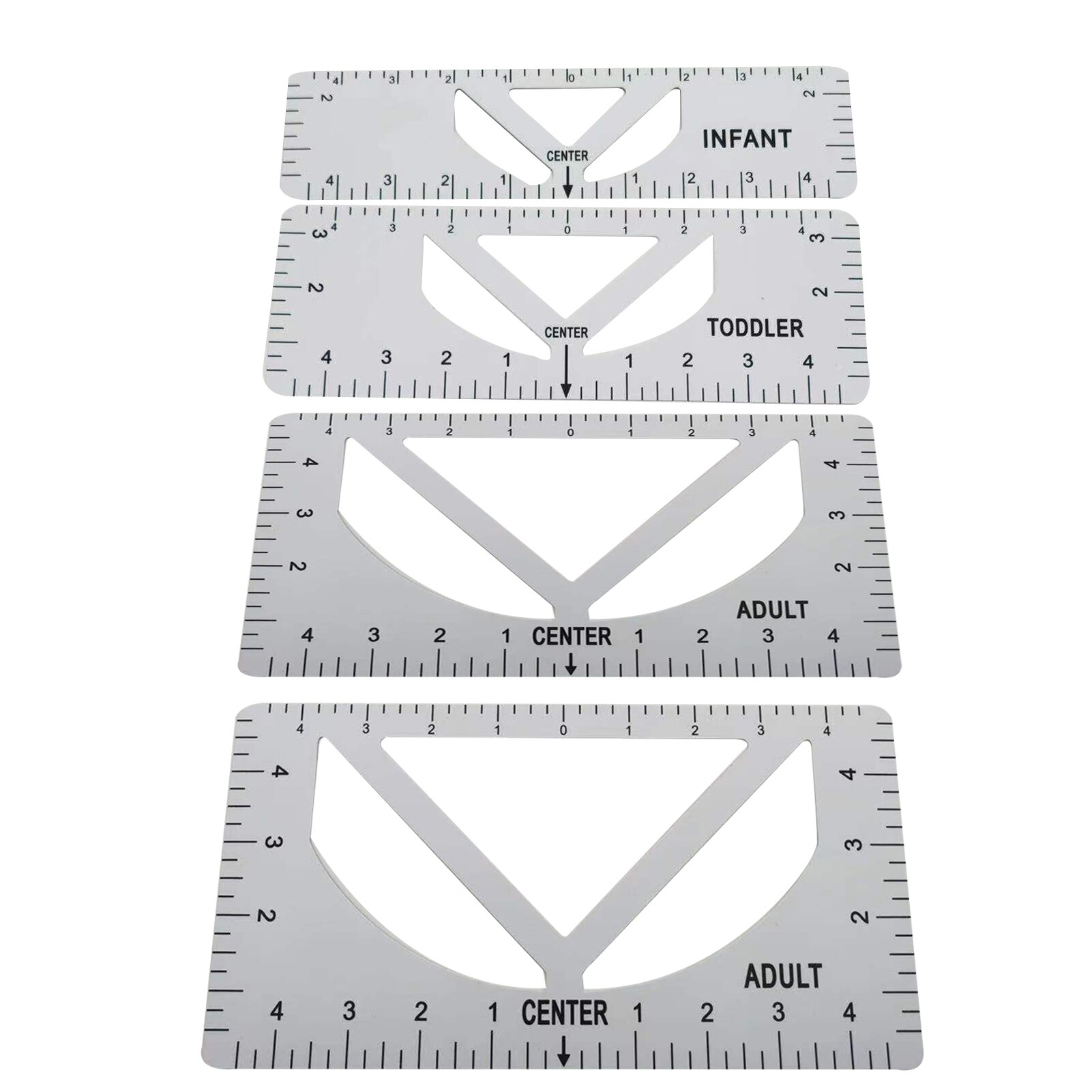 T-Shirt Alignment Ruler Craft Ruler with Guide Tool for Drawing Template Craft Tool Sewing J2Y: bright white C