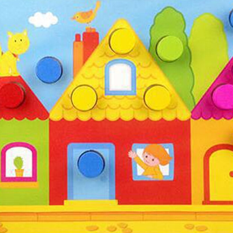 Hand Grip Pilz Nadel Farbe Kognitiven Paarung Bord LCM06 Baby Frühes Lernen Spielzeug