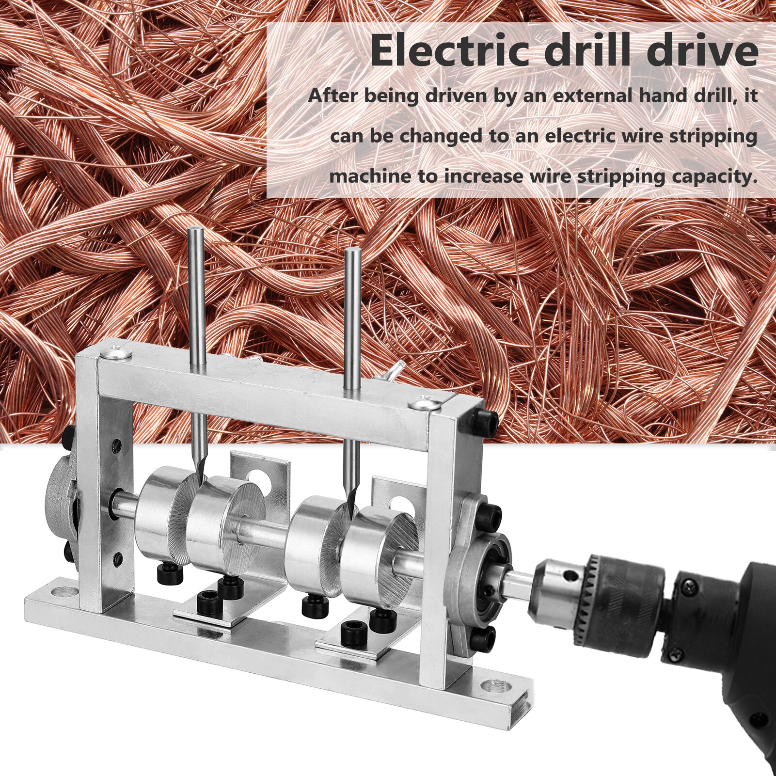 Máquina Pelacables Manual, taladro eléctrico, pelador de cables de doble uso para Pelacables de 1-30mm