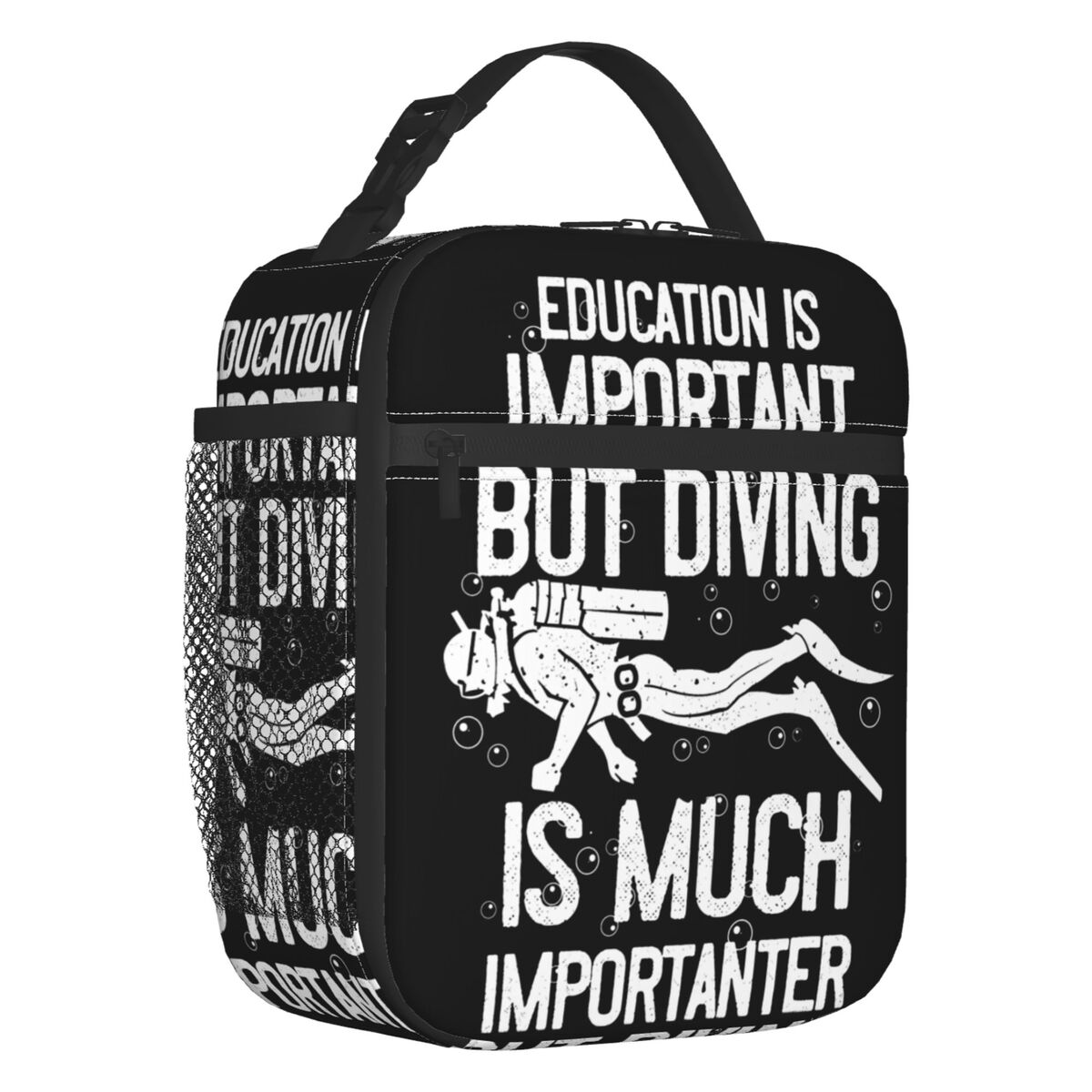 Scuba Diving Insulated Lunch Bags for Women Adventure Ocean Dive Diver Portable Cooler Thermal Bento Box Work School Travel: Orange