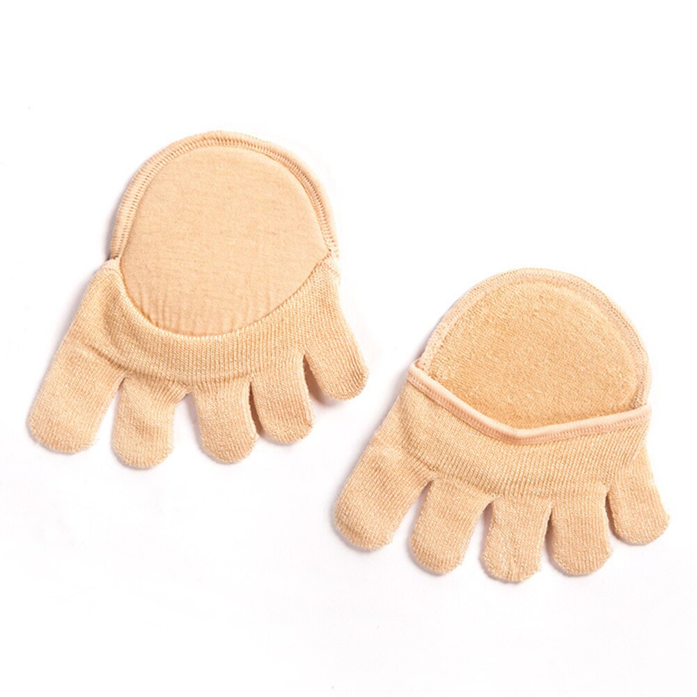 2 Stuks = 1 Paar Teen Separator Elasticiteit Voetverzorging Half Inlegzolen Vijf Vinger Sokken Pads Bunion Mouw Protector Hallux valgus Voorvoet: 3