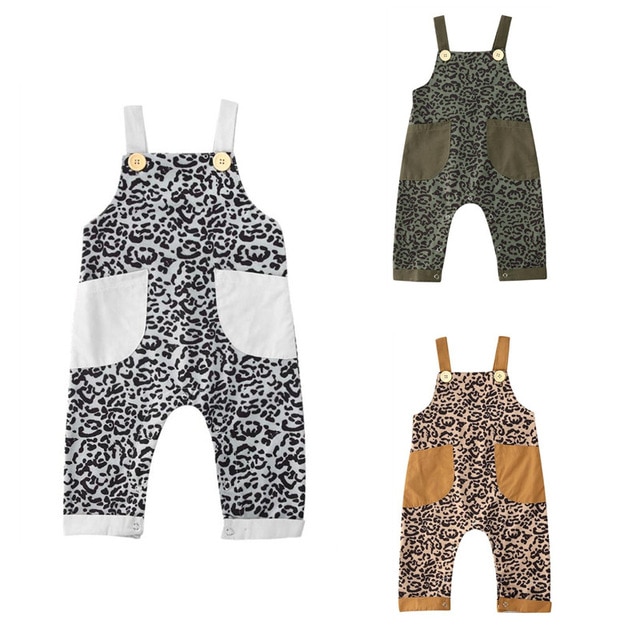 Bébé garçon salopette body barboteuse sans manches imprimé léopard combinaison été une pièce combinaison tenues vêtements