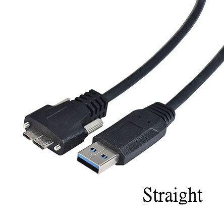 5M 3M USB 3.0 to USB3.0 Micro/B Up Down Left Right Angled 90 Degree Screw Mount Data Cable for Point Grey Chameleon Camera: Straight / 5m