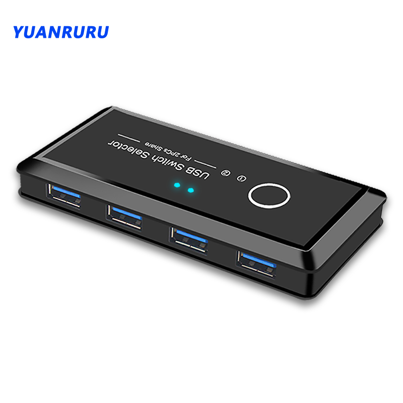 Kvm Switch Usb 3.0 2.0 Usb Kvm Switch Met Extender Voor Toetsenbord Muis Printer 2 Pcs Sharing 4 Apparaten Usb schakelaar Monitor Usb