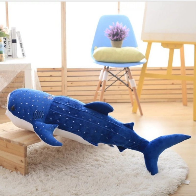 50-150cm Style Blue Shark Plush Toys Big Fish Cloth doll Whale stuffed plush sea animalsChildren Birthday